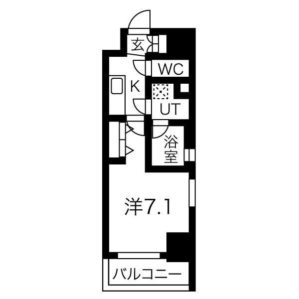VILLA・SERENO姫路(1K/5階)の間取り写真