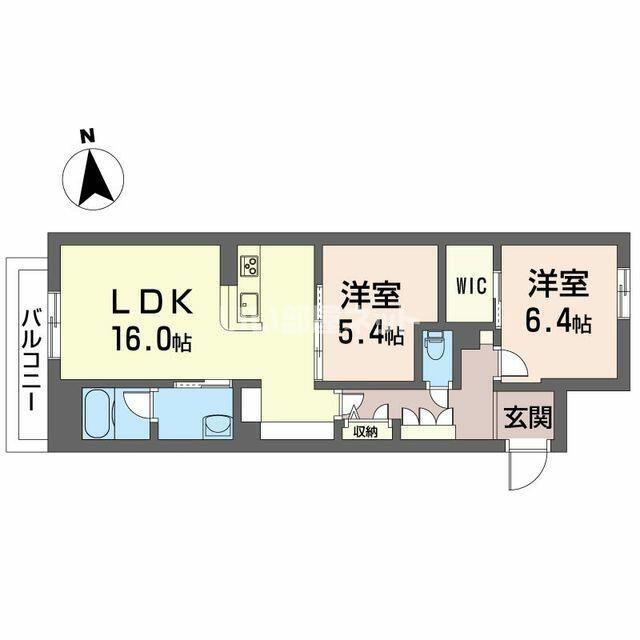 アイビー(2LDK/2階)の間取り写真