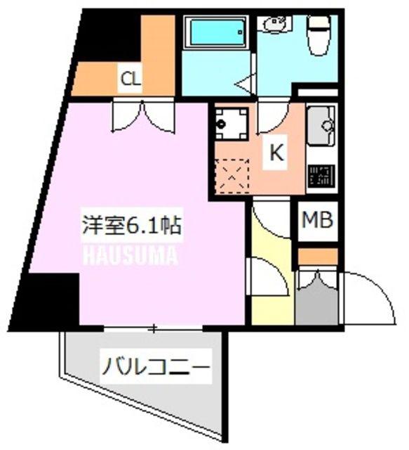 プレール・ドゥーク西巣鴨(1K/8階)の間取り写真