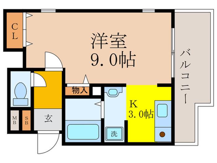 VILLACIEL(1K/1階)の間取り写真