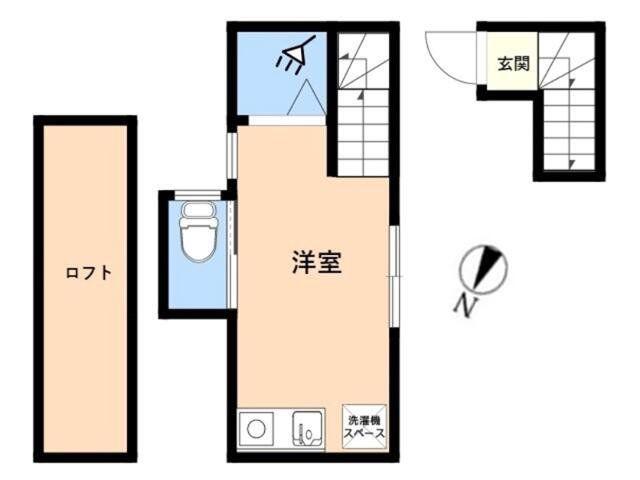 TOKYOβ竹ノ塚10(ワンルーム/2階)の間取り写真