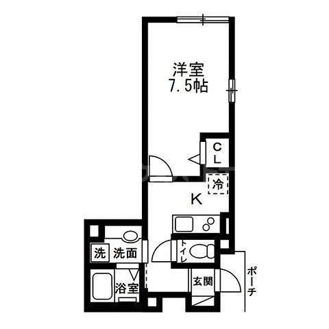 足立区大谷田AS0519 長屋(ワンルーム/1階)の間取り写真