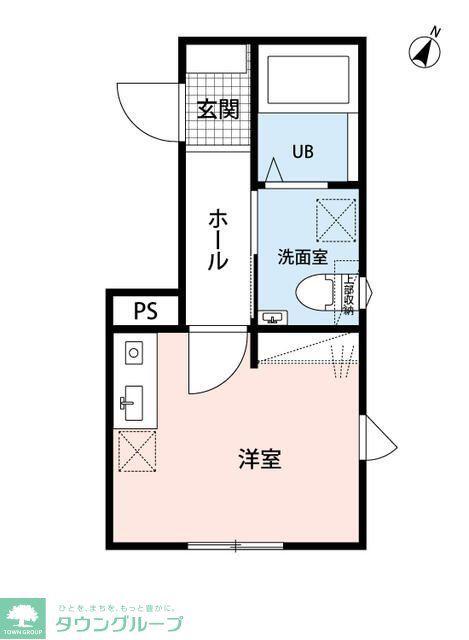 ドリームコート生麦(ワンルーム/2階)の間取り写真