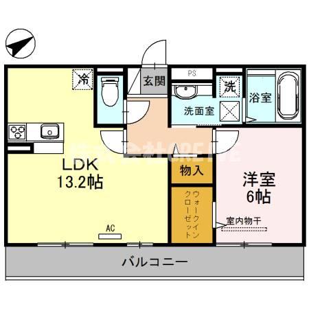 リベルタ(1LDK/2階)の間取り写真