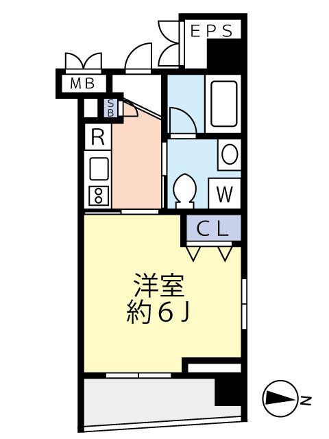 グランヴァンラクシス東大島(1K/8階)の間取り写真