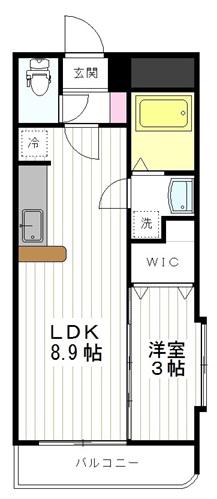 ピアチェーレ泉中央駅前(1LDK/5階)の間取り写真