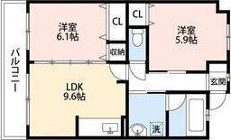 ETERNO(2LDK/3階)の間取り写真