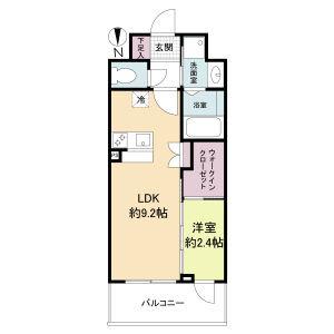 セレニテ谷町四丁目アリエ(1LDK/11階)の間取り写真