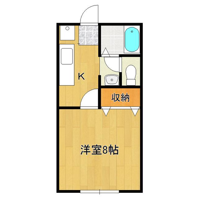 泉ハイツ(1K/2階)の間取り写真