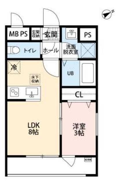 リーブルファイン淵野辺(1LDK/3階)の間取り写真