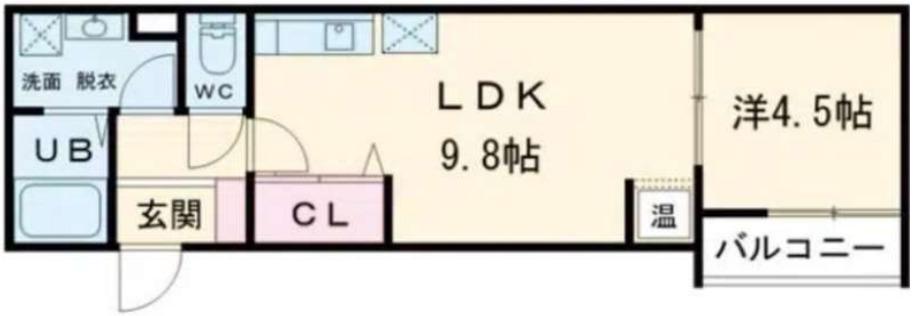 アート小若江(1LDK/2階)の間取り写真