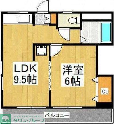 コーポ洋山(1LDK/1階)の間取り写真