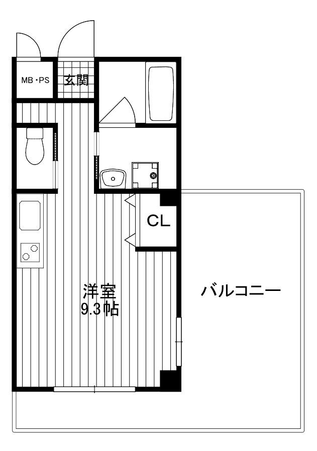 リリーセノラ(ワンルーム/3階)の間取り写真
