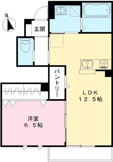 ソレイユ・ル・バン清水A(1LDK/1階)の間取り写真