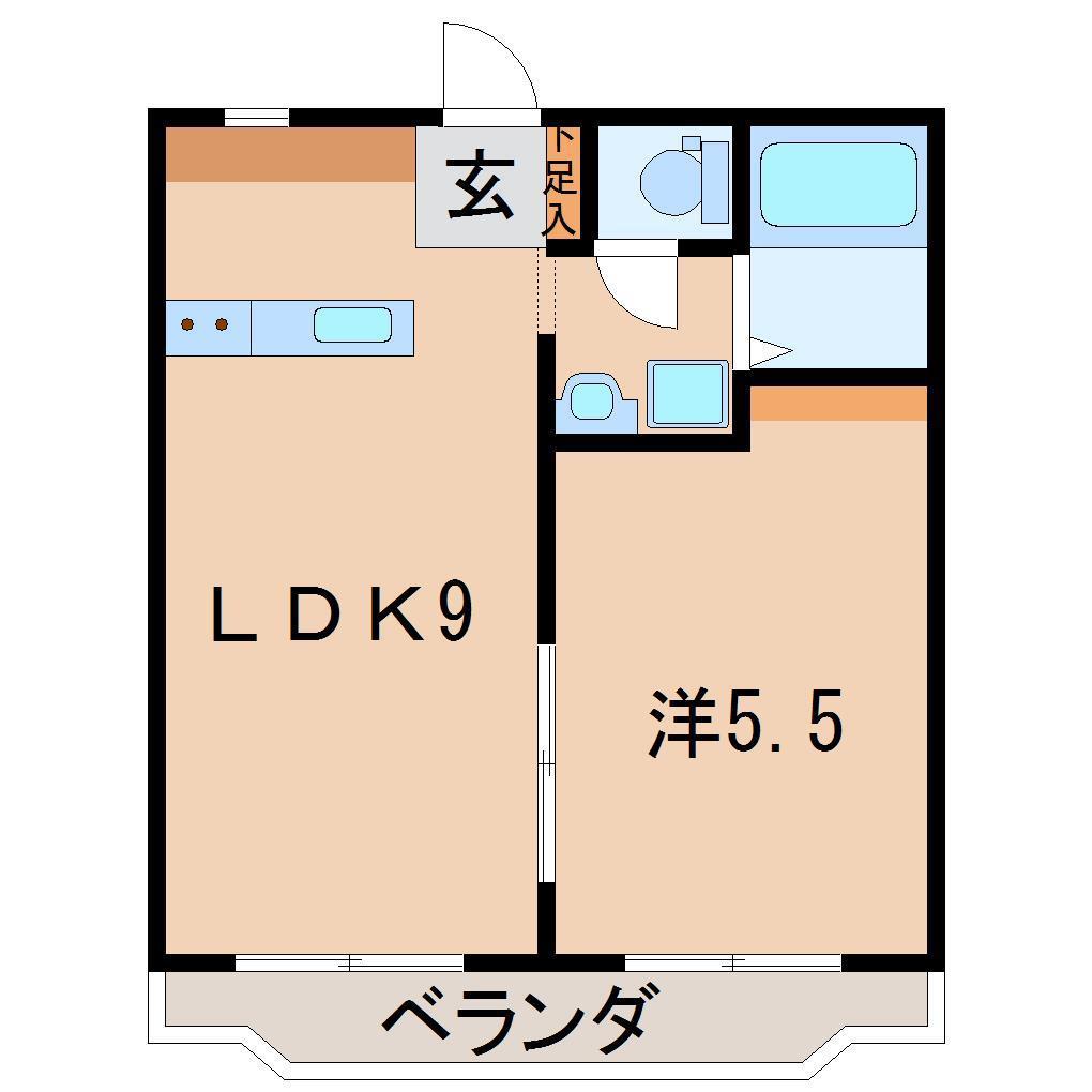 GROOVE(1LDK/2階)の間取り写真