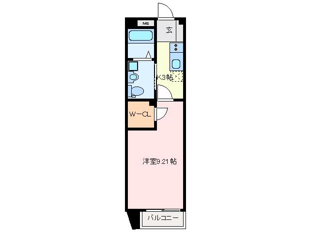 GRANDUKE SUZUKA(1K/11階)の間取り写真