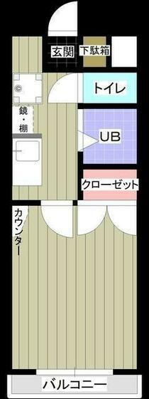 エル上熊本(1K/4階)の間取り写真