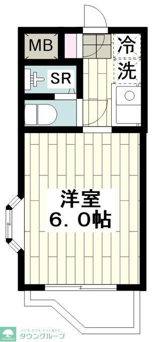 モナークマンション二俣川リバーサイド(1K/5階)の間取り写真