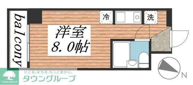 パレスハイツ津田沼(ワンルーム/3階)の間取り写真