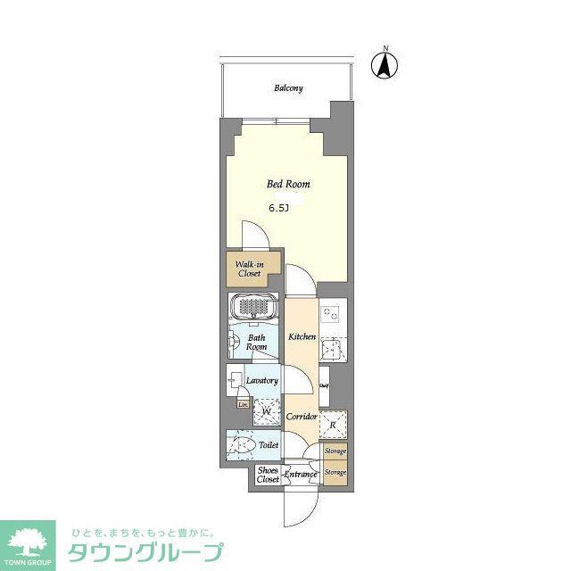 ドゥーエ亀戸(1K/8階)の間取り写真