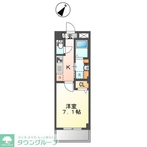 VIVICO -ヴィヴィコ-(1K/1階)の間取り写真
