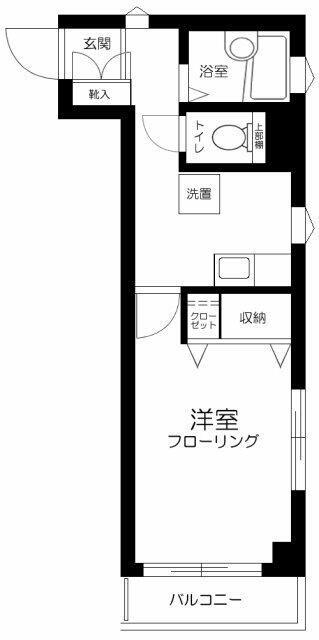 コンフォート日暮里(1K/2階)の間取り写真