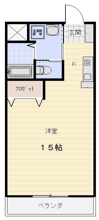 ふじ第3マンション(ワンルーム/5階)の間取り写真