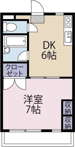 メゾン キャロット(1DK/1階)の間取り写真