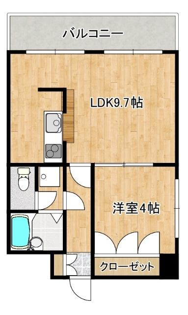 ケントクレール(1LDK/8階)の間取り写真