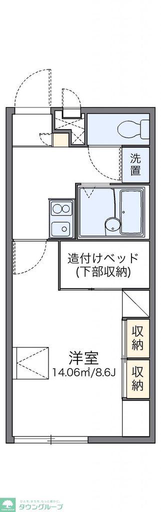 レオパレスアクシス(1K/2階)の間取り写真