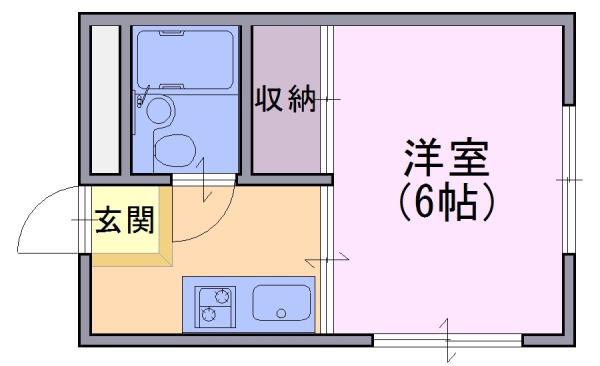 鈴木マンション(1K/3階)の間取り写真