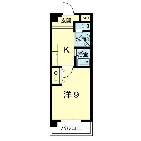 ルイソレイユ(1K/3階)の間取り写真