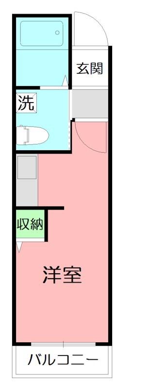 LIVE FLAT(1K/3階)の間取り写真
