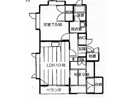 メゾンひまわり(2LDK/2階)の間取り写真