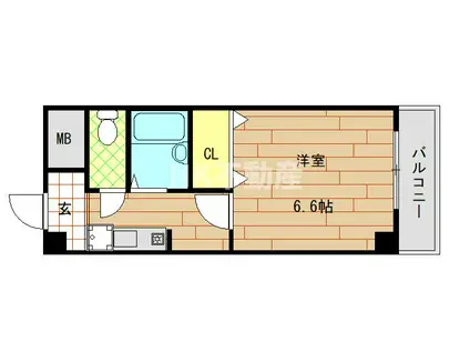 ルミエール山中(1K/5階)の間取り写真