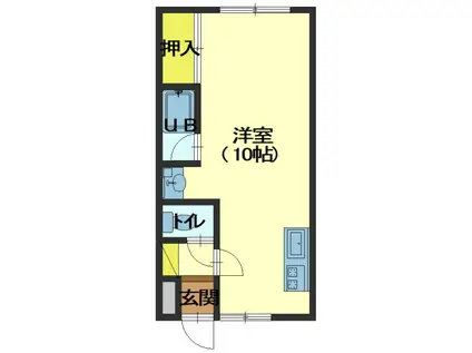 マンション永興(ワンルーム/2階)の間取り写真
