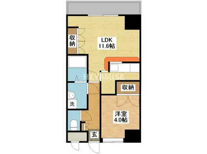 FOREST VIEW泉(1LDK/2階)の間取り写真