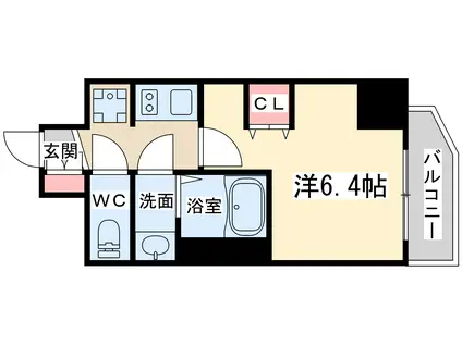エステムコート梅田北2ゼニス(1K/10階)の間取り写真