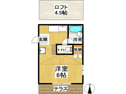 ファーストパレス(1K/1階)の間取り写真