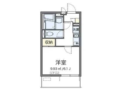 京王相模原線 京王多摩川駅 徒歩11分 3階建 築9年(1K/2階)の間取り写真