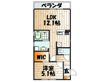 D-K HOUSE(1LDK/2階)の間取り写真