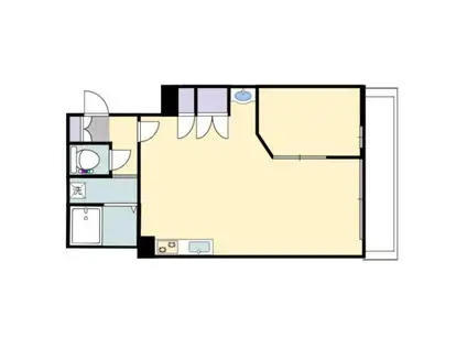 オーシャンハイツ桜ヶ丘(1LDK/5階)の間取り写真