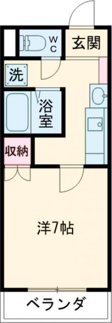 シューフルールV(1K/4階)の間取り写真