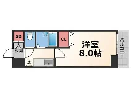 グランドゥルイ(1K/9階)の間取り写真