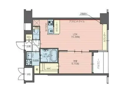 プレジオ長田(1LDK/5階)の間取り写真