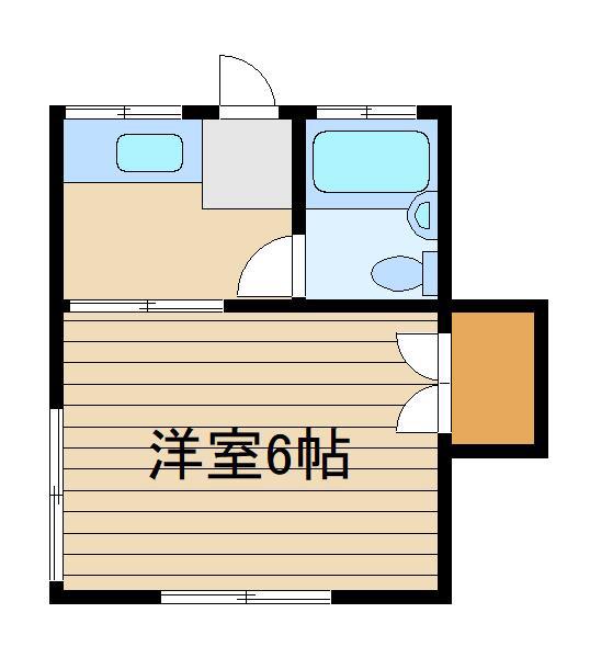 メゾン松風(1K/1階)の間取り写真