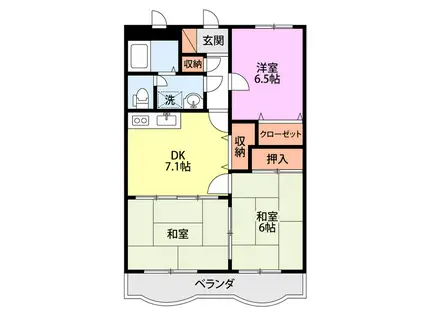 ピュアタウン花園(3DK/3階)の間取り写真