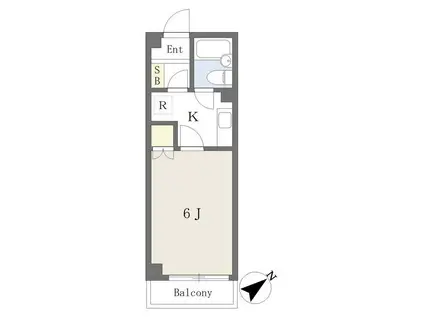 ボワール92(1K/2階)の間取り写真