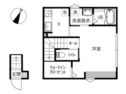 INTEGRAL TSURUMAZAKA(1K/2階)の間取り写真