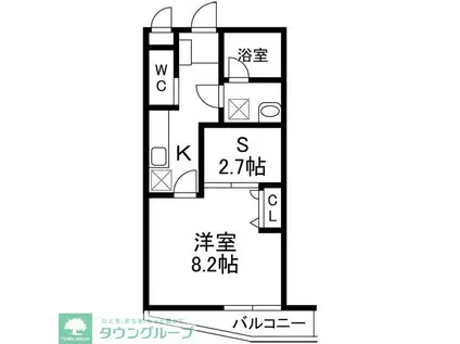 VIVACE VI(1SK/3階)の間取り写真